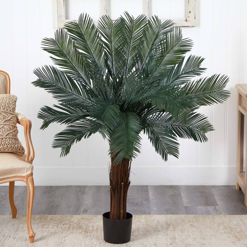 4ft Contemporary Tree Decor - Indoor Outdoor Artificial Plant, Chic Modern Design - 4ft.