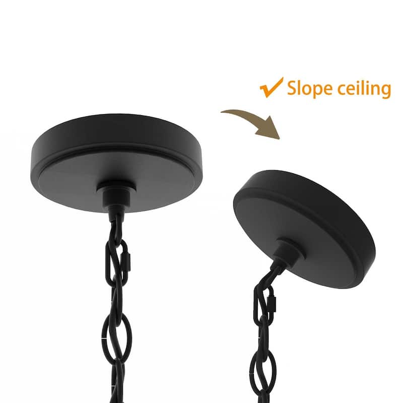 Acroma Modern Transitional 6-Light Candle Chandelier Linear Kitchen lsland