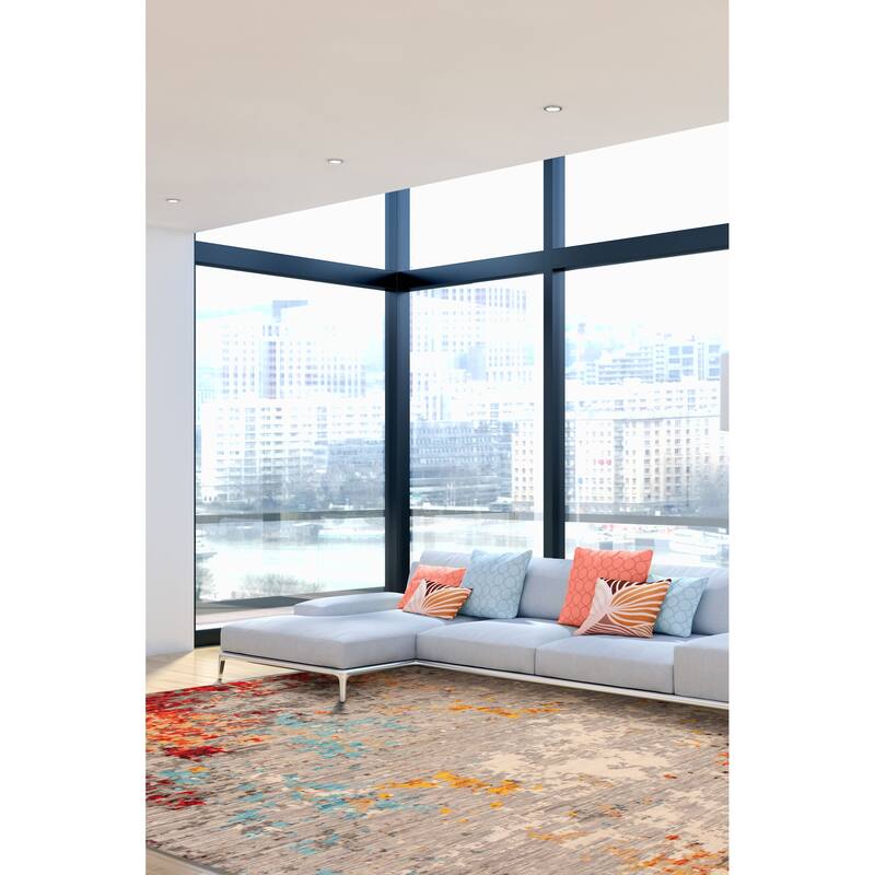 ECARPETGALLERY Hand-knotted Mystique Grey Wool Rug - 9' x 12' 2"