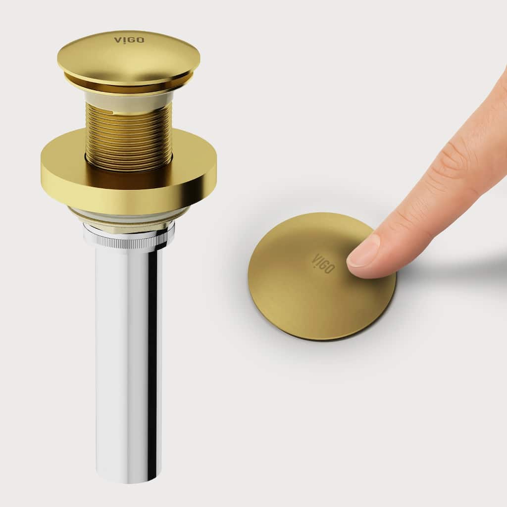 VIGO 1.75" W Vessel Bathroom Sink Pop-up Drain and Mounting Ring