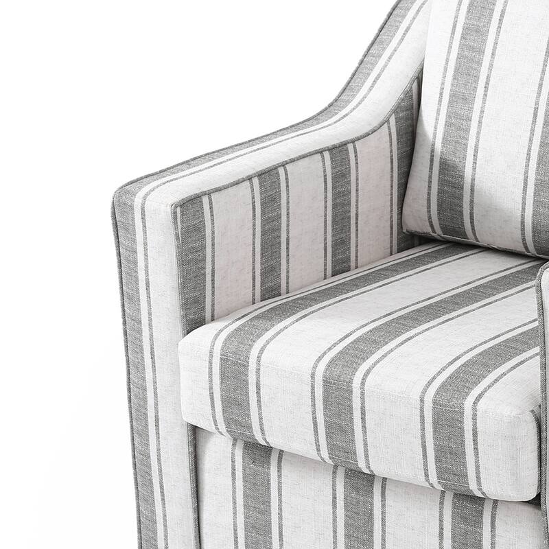 30'' W Vegan Leather/ Chenille Swivel Accent Chair