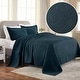 preview thumbnail 92 of 98, Superior Basketweave Cotton Decorative Bedspread Set Deep Sea - Full