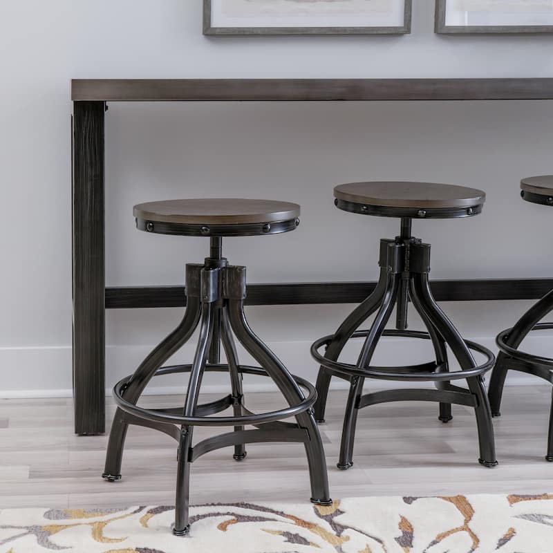 Caverly 5-Piece Adjustable Sofa Bar and Stool Set
