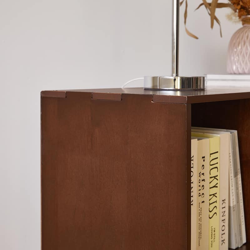 Book Shelf with 6 Storage Place Wooden Bookshelf Storage Organizer Diaplay Cabinet