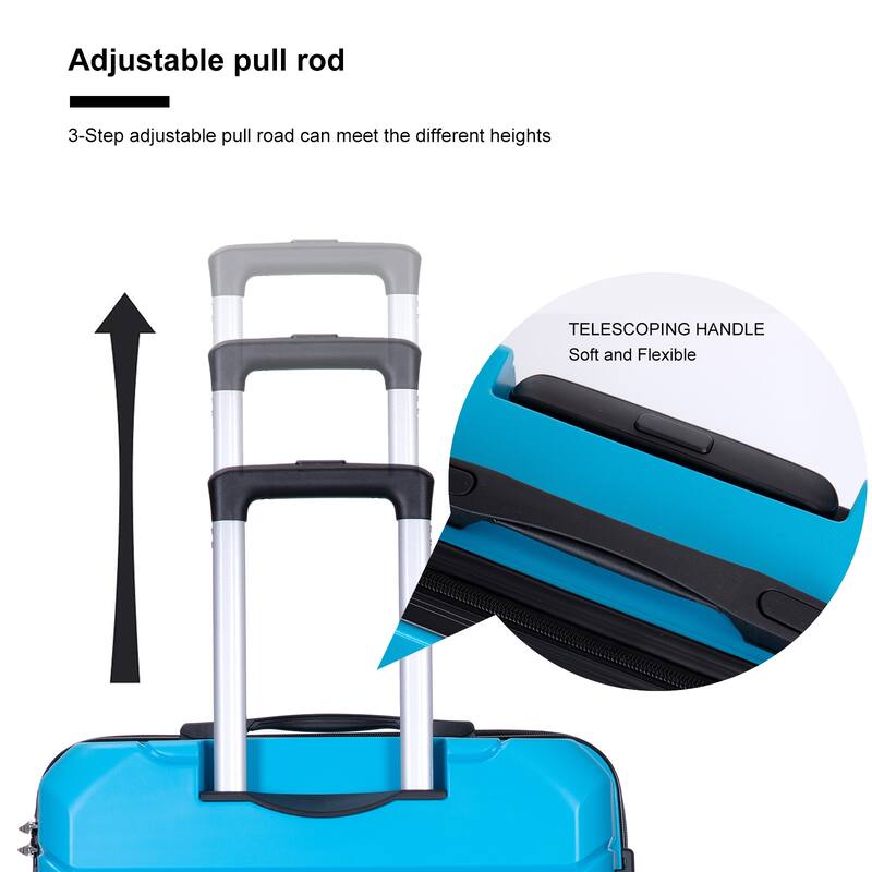 Merax 3 Piece High Quality Luggage Set, Hardshell Lightweight Durable Suitcase with TSA Lock and Spinner Wheels