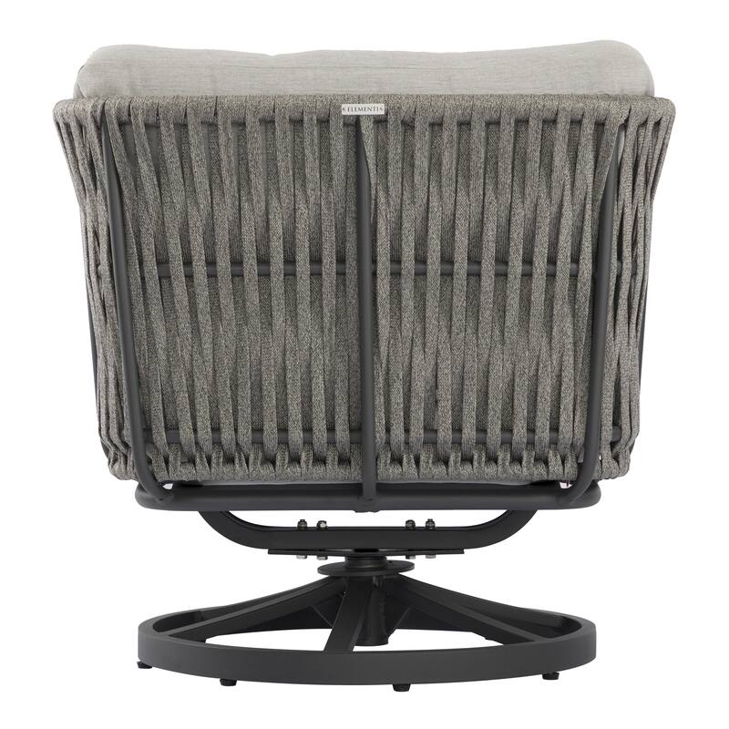 Elementi Milano Outdoor Aluminum Swivel Chair with Sunbrella® Cushions