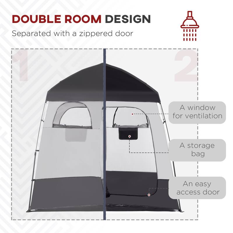 Outsunny Shower Tent, Privacy Shelter for Camping, Dressing Changing Room, Portable Instant Outdoor Shower Tent