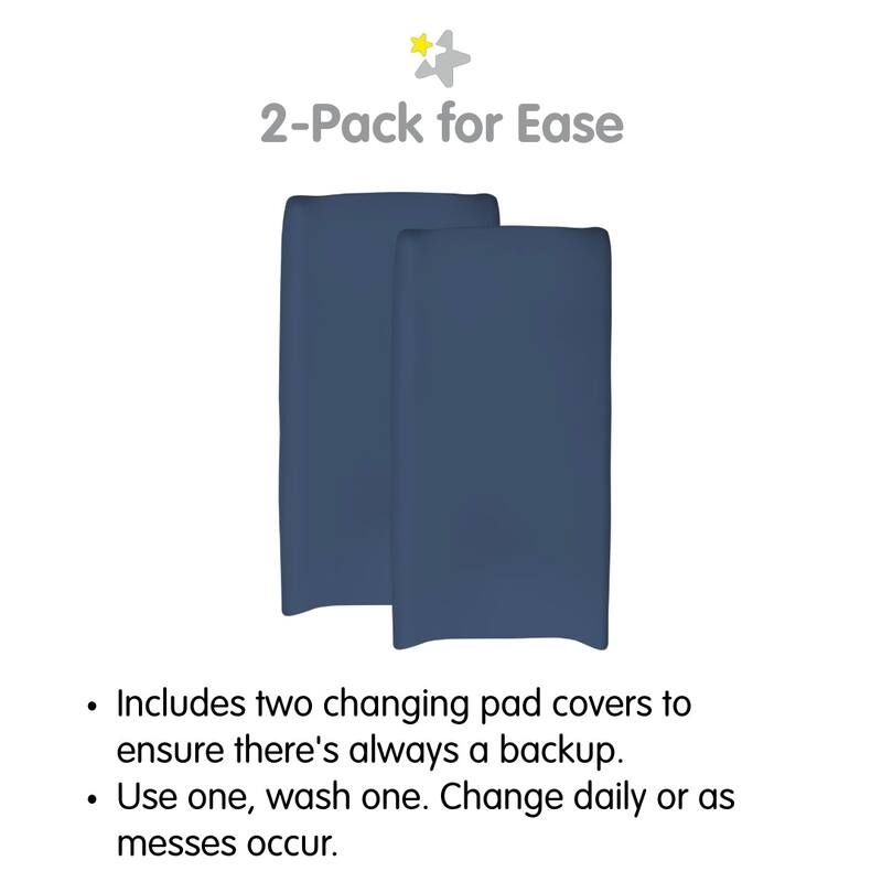 BreathableBaby Waterproof Cover, For 32" x 16"/81 x 41 cm Changing Pad (2-Pack) - N/A