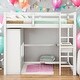 preview thumbnail 2 of 16, Modern Full Size Wood Loft Bed With Built-in Wardrobe,Desk,Storage Shelves And Drawers