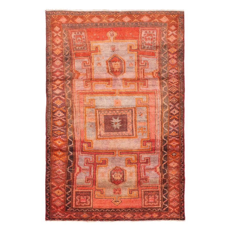 ECARPETGALLERY Hand-knotted Konya Anatolian Light Red Wool Rug - 5'0 x 7'7