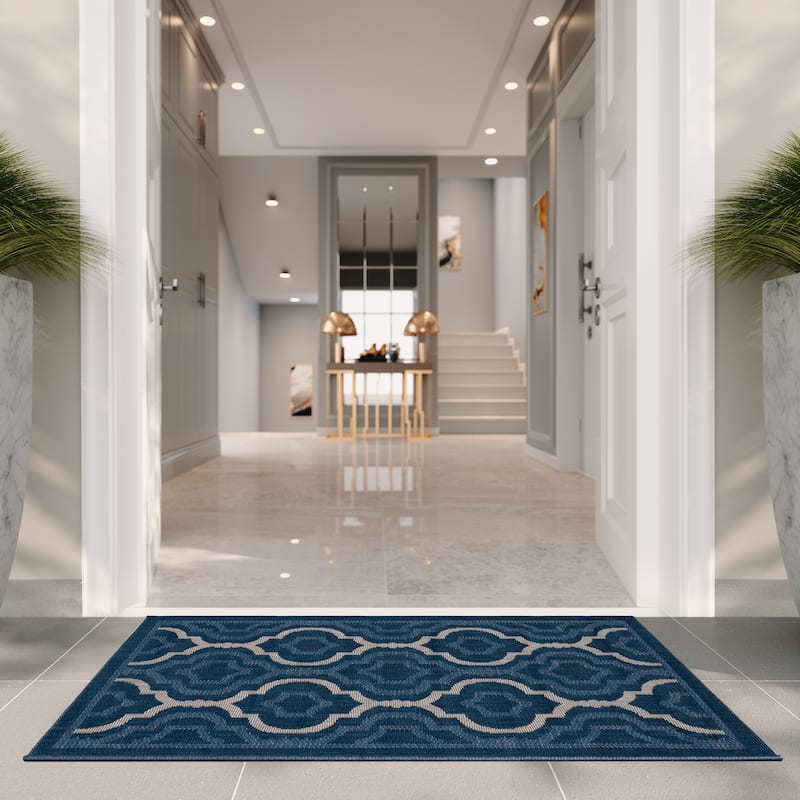SAFAVIEH Courtyard Oyvor Indoor/ Outdoor Waterproof Patio Backyard Rug