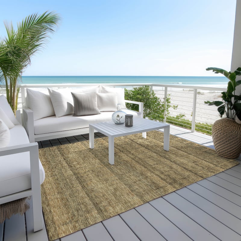 Machine Washable Indoor/ Outdoor Chantille Abstract Ombre Rug