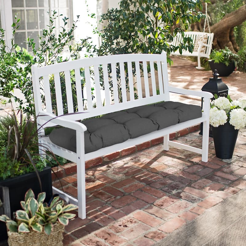 Aoodor Outdoor Polyester Tufted Bench Cushion, Water-resistant & Fade-Resistant Cushion