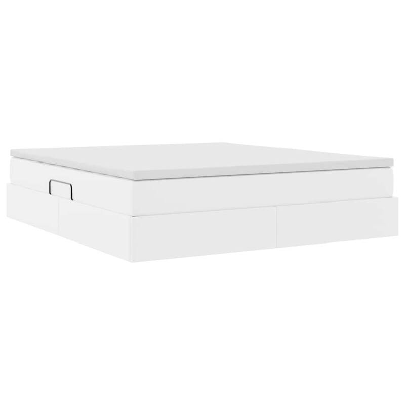 vidaXL Storage Bed with Mattress in Faux Leather