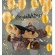 preview thumbnail 5 of 4, DolliBu Brownish Lying Moose Graduation Plush Toy with Gown and Cap - 9.5 inches