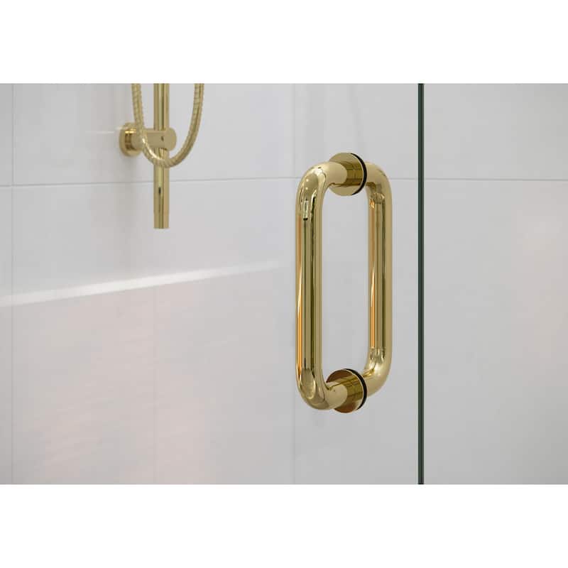 Albedo 29 in. W x 78 in. H Fully Frameless Hinged Shower Door - Width Adj 29.375 - 29.775