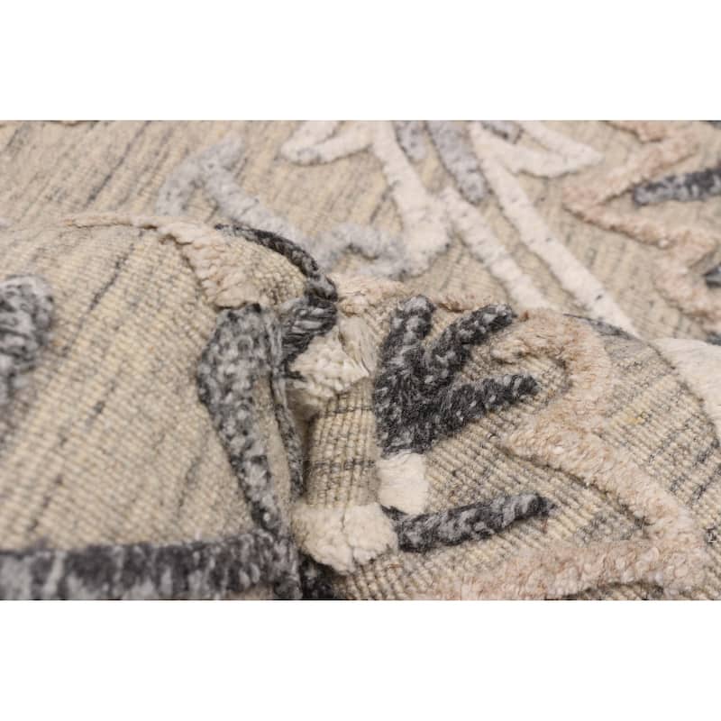 ECARPETGALLERY Hand-knotted Tangier Light Khaki Wool Rug - 5'3 x 8'1