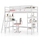 preview thumbnail 20 of 28, Twin Size Loft Bed with Desk and Bookshelves for Kids and Teens