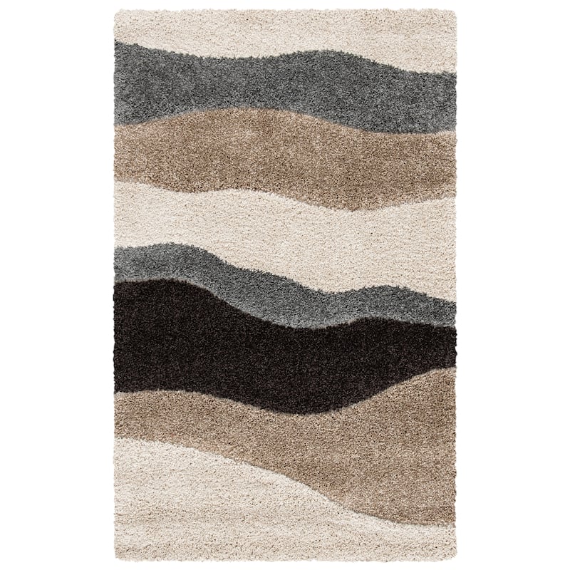 SAFAVIEH Florida Shag Cirilla Abstract Wave 1.2-inch Thick Rug