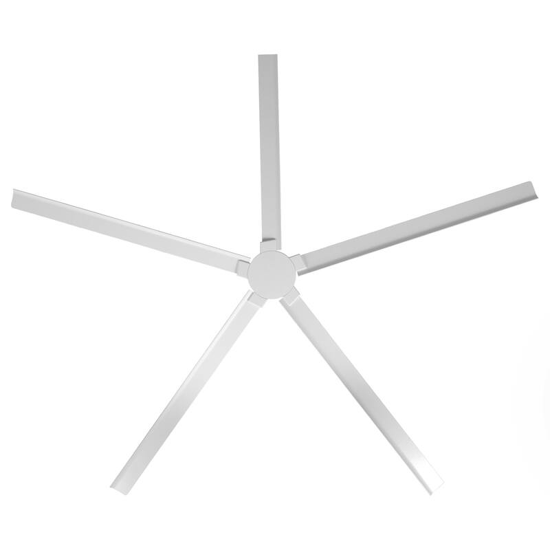 84" Modern White Aluminum 5-Blade Large Commercial Ceiling Fan without Light