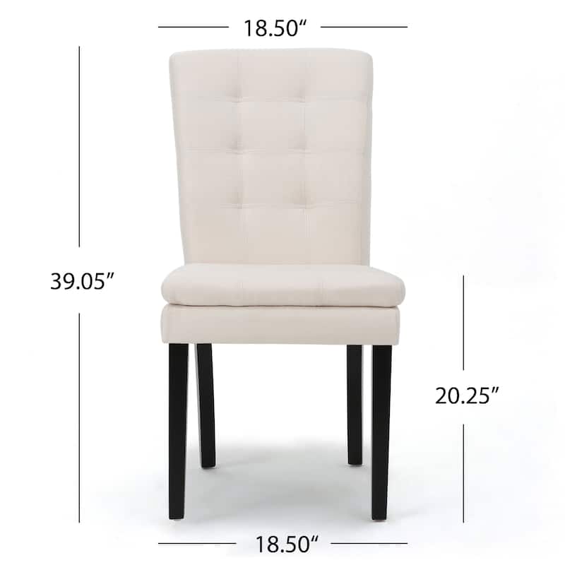 Dining Room Furniture - Beige Fabric Upholstered Dining Chairs