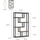 preview thumbnail 20 of 18, 6-Tier Etagere Bookcase, Modern Industrial Staggered Bookshelf