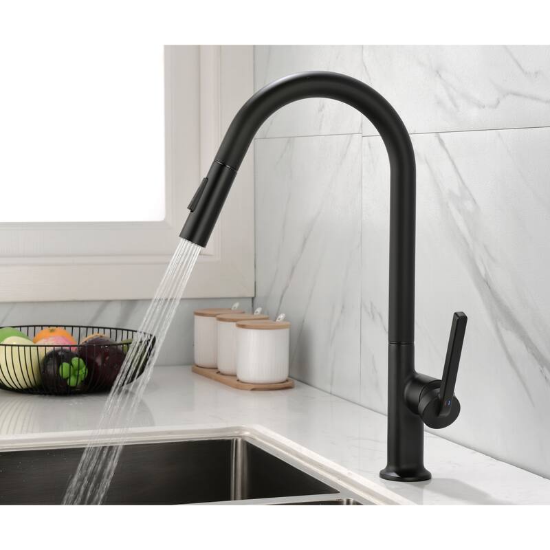 Rbrohant High-Arc Single Handle Pull Down Kitchen Faucet