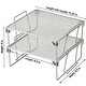preview thumbnail 2 of 6, Ybm Home Stackable Mesh Shelf Silver Storage Rack for Kitchen/Office Wire Organizer 9.5 In. L x 9.5 In. W x 4 In. H 2 Pack