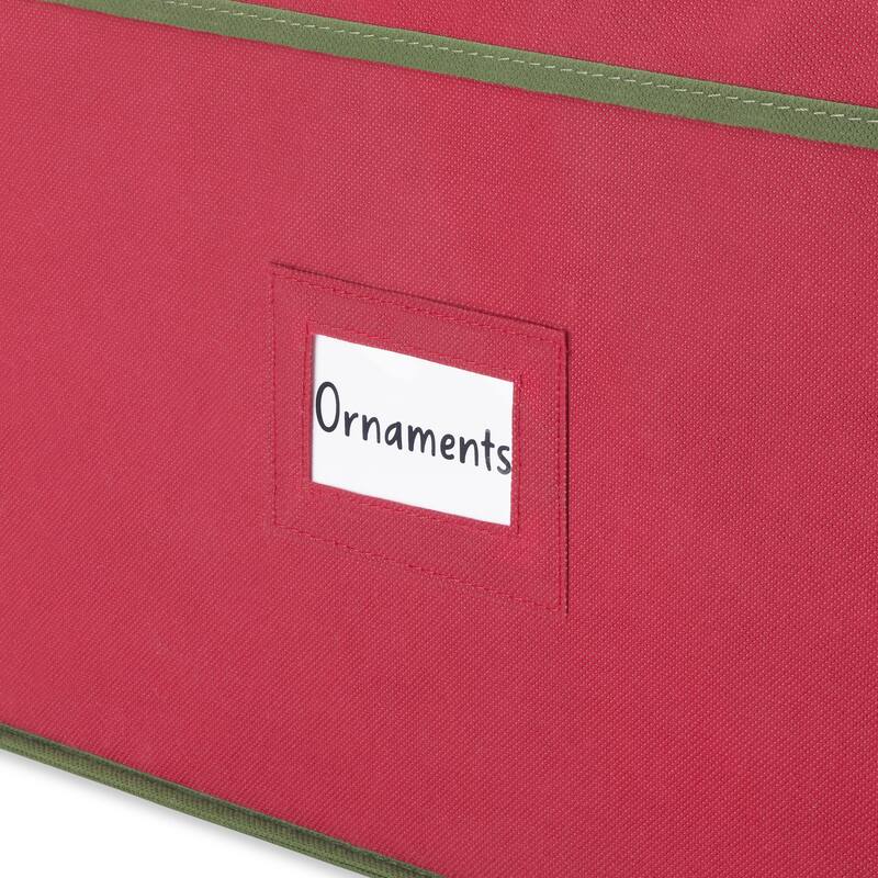 Whitmor Storage Box with Removable Trays - Red w/Green Trim