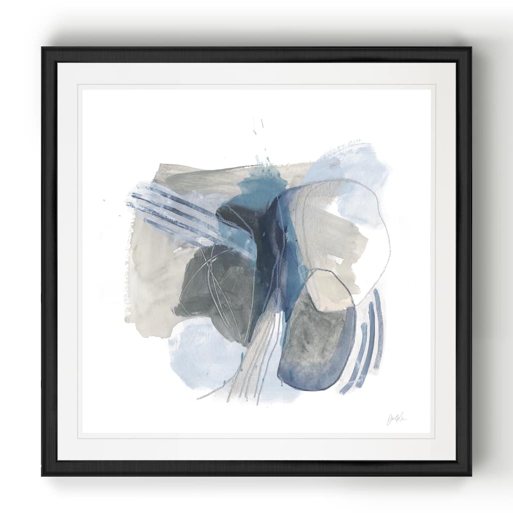 Stone Ellipses I -Black Framed Print