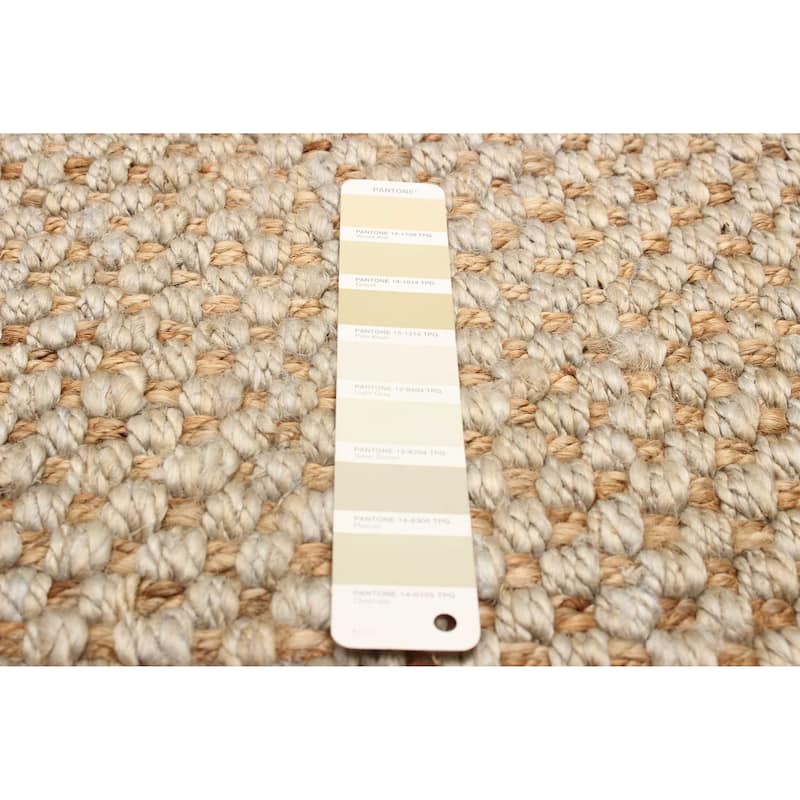 ECARPETGALLERY Flat-Weave Palas Denizli Light Khaki Jute Kilim - 5'0 x 8'3