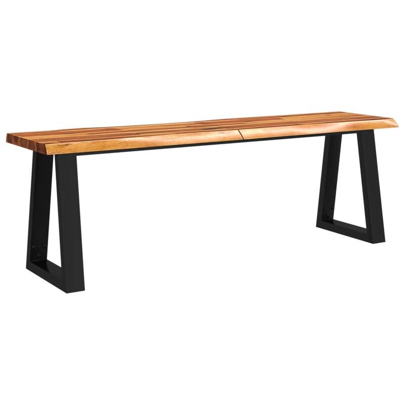 vidaXL Bench with Live Edge 63"/43.3"/55.1" Solid Wood Acacia