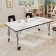 preview thumbnail 41 of 47, 24''W x 48''L Thermal Laminate Activity Table - Adjustable Short Legs White Top/Silver Frame