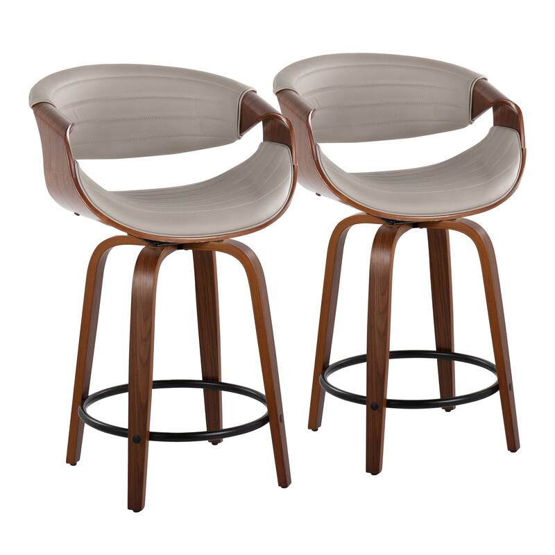 Carson Carrington Kanteborg 24" Fixed-Height Counter Stool with Round Footrest (Set of 2)