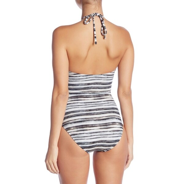 halter plunge one piece swimsuit
