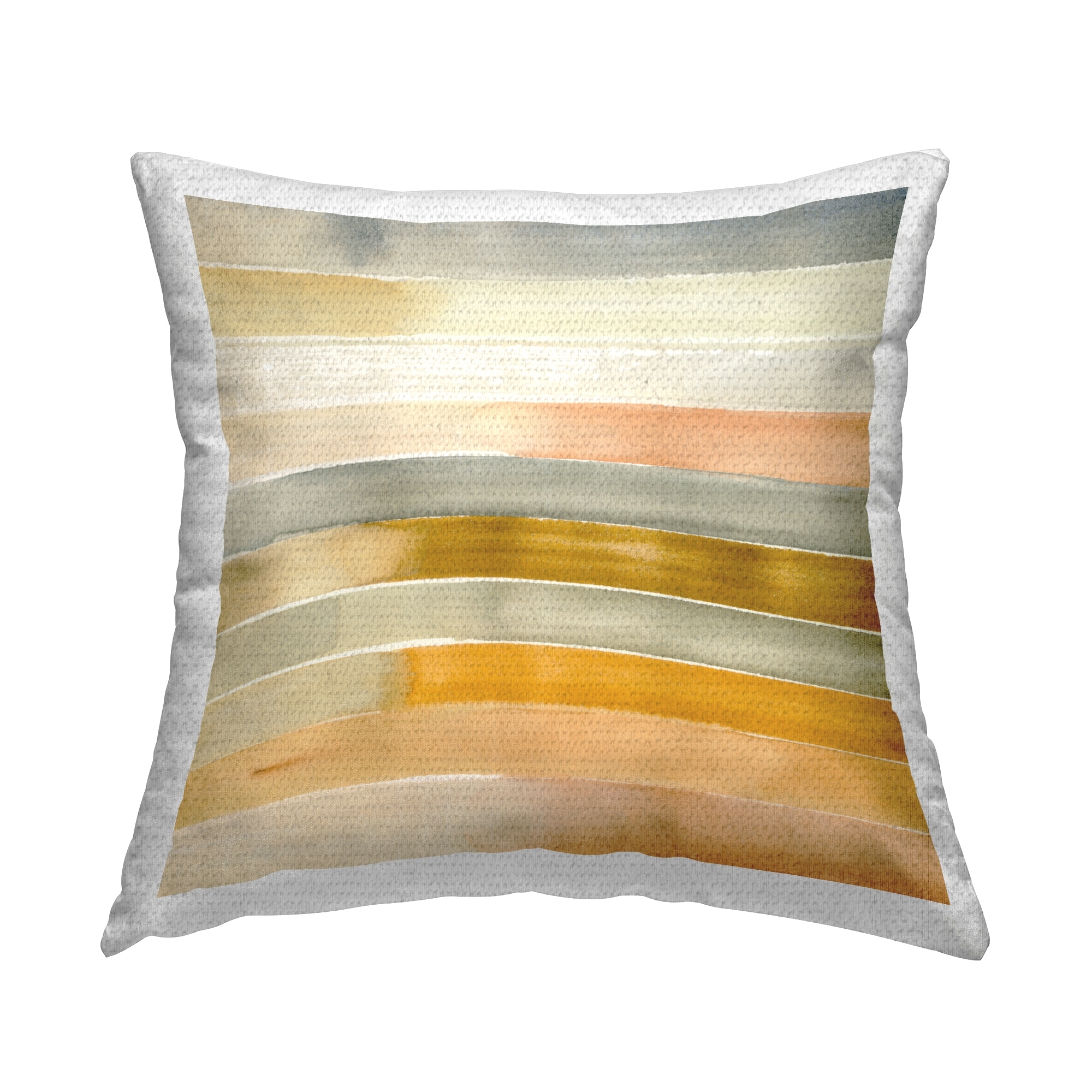 Stupell Radiant Ombre Stripes Geometric Abstraction Printed Outdoor Throw Pillow Design by Annie Warren