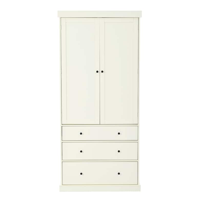 Roomfitters 77" Farmhouse Tall Kitchen Pantry with Adjustable Shelves and 8 Door Shelves