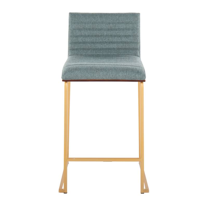 Silver Orchid Magda 26" Fixed-Height Upholstered Counter Stool (Set of 2)