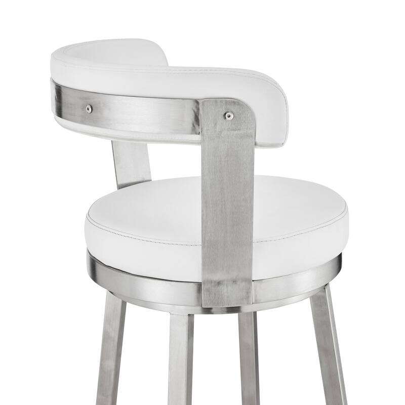 Bryant Counter or Bar Stool in Faux Leather and Metal
