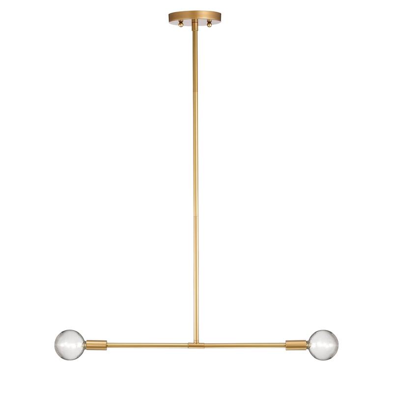 Chandelier Matte Linear Gold 2-Light