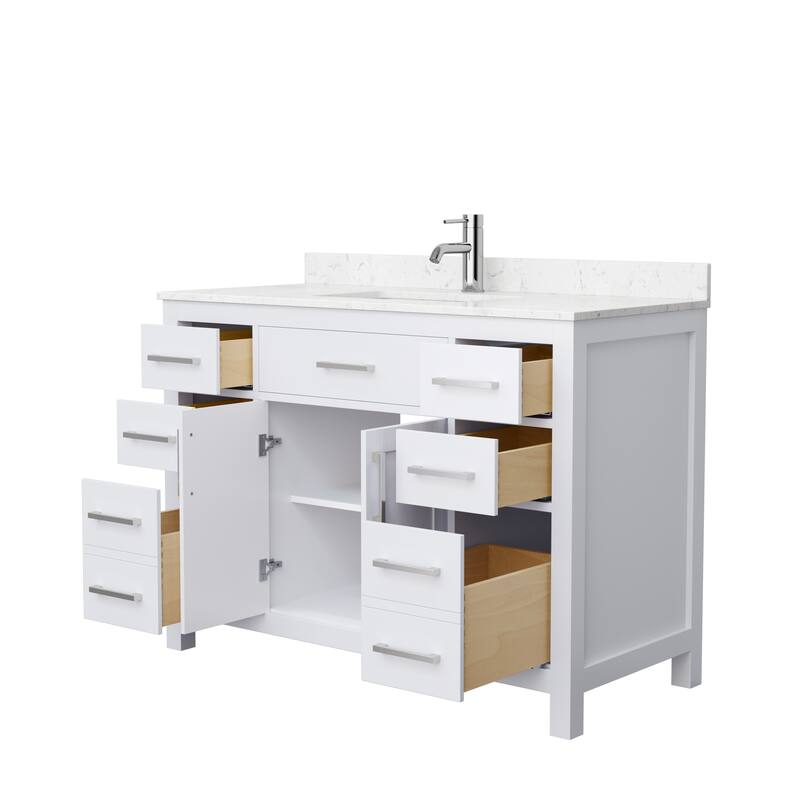 Beckett 48 Inch Single Vanity, Cultured Marble Top