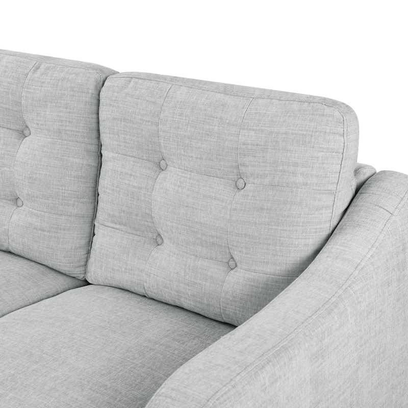 SAFAVIEH Couture Nathaniel Tufted Back 3 Seater Sofa - 77"W x 32"D x 34"H