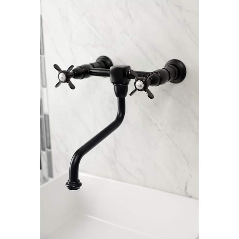 Kingston Brass Essex 1.2 GPM Wall Mounted Bridge Bathroom Faucet