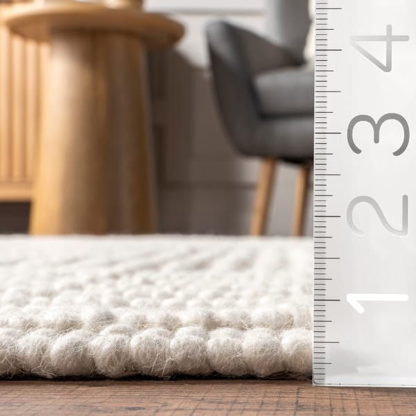 dimension image slide 1 of 3, Nuloom Dorene Contemporary High-Low Striped Wool Area Rug