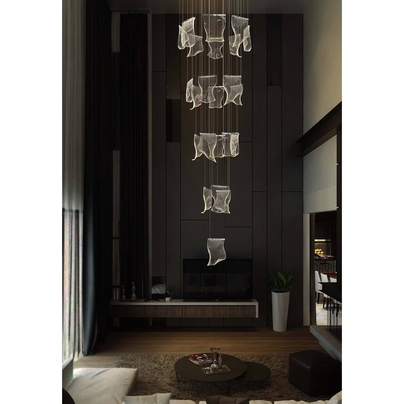 Luxury LED modern Chandelier 24 lights for Foyer staircase or hallway