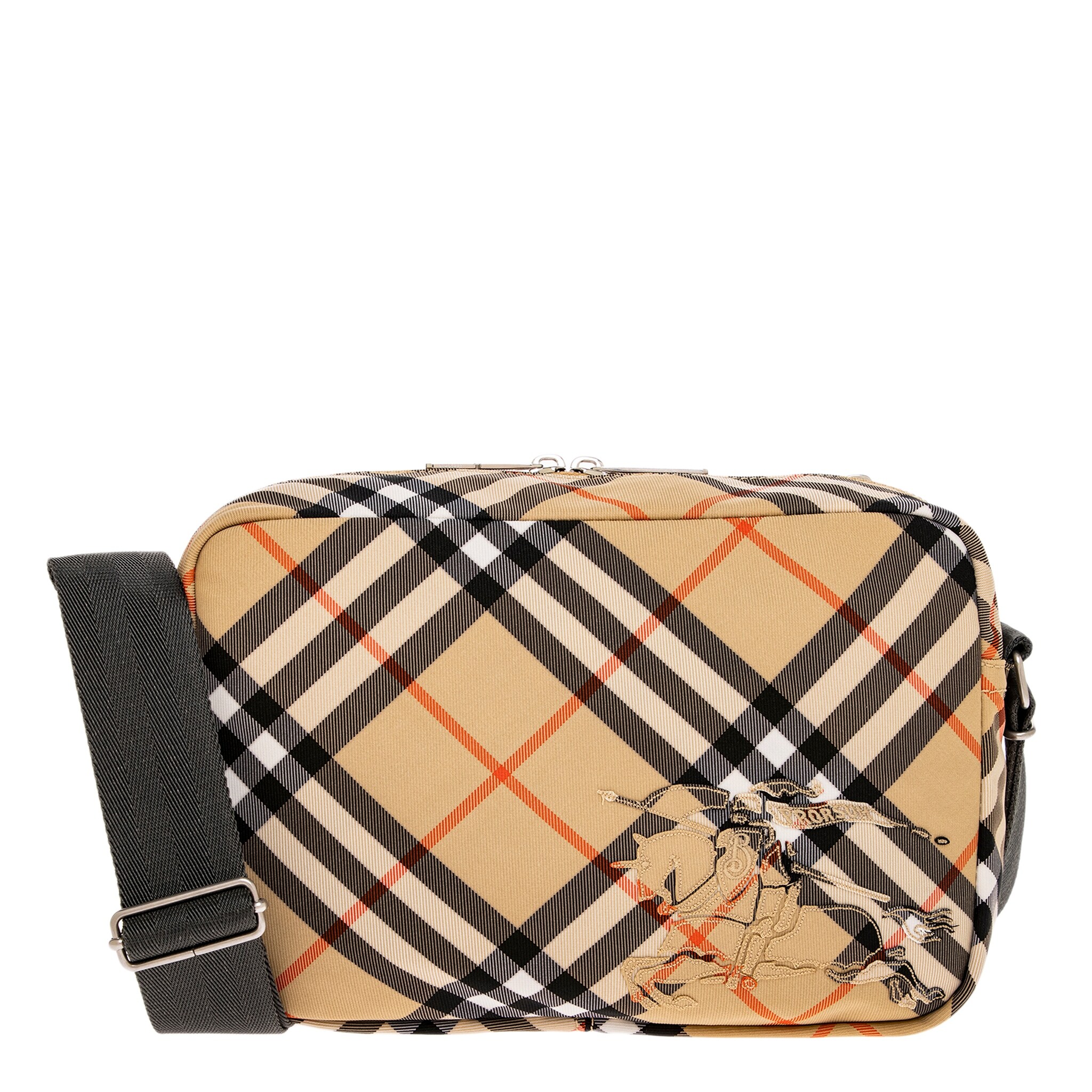 Burberry Hampshire Small House Check & Leather Crossbody