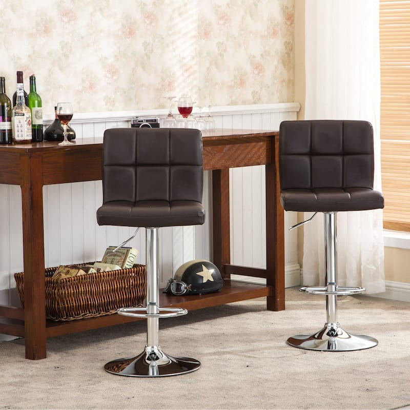 Swivel Adjustable Hydraulic Bar Stool,Set of 2