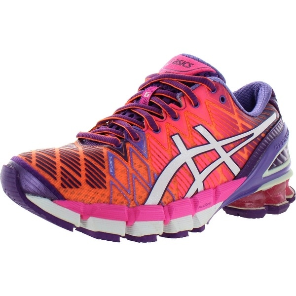 orange asics womens