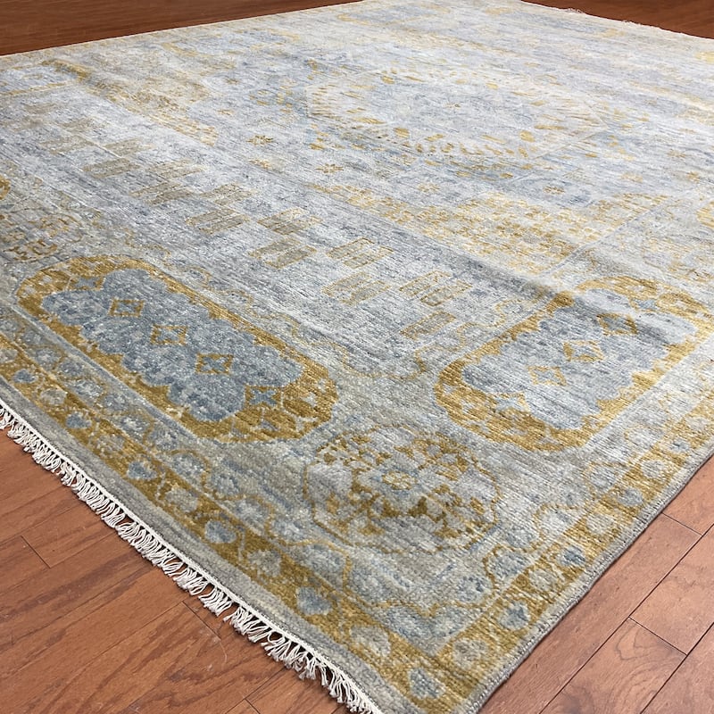 HERAT ORIENTAL Handmade Indo Mamluk Wool Rugs - 9'1" x 12'