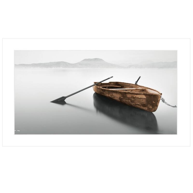 TrendyDecor4U Contemporary "Solitude" Framed Print Wall Art by Moises Levy